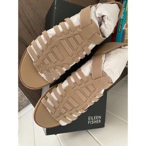 Eileen Fisher Rato Khaki Sandals Women's Size 7 neutral flat New with box
